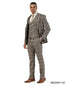 Stacy Adams Men's 3 Piece Glen Plaid Suit - Hybrid Fit