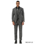 Stacy Adams Men's 3 Piece Hybrid Fit Suit - Subtle Textured Pattern