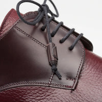 Mezlan Soka Calfskin & Deerskin Cap Toe Shoes Burgundy (15089)