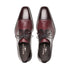 Mezlan Soka Calfskin & Deerskin Cap Toe Shoes Burgundy (15089)