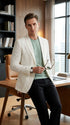 Miami Vice Sonny Crockett Mens White Blazer – Classic Fit Formal Casual Dress Jacket for Business and Wedding Iconic Characters Pop Culture