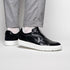 Zelli Spettacolare Calfskin & Suede Slip-On Sneakers in Black