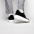 Zelli Spettacolare Calfskin & Suede Slip-On Sneakers in Black