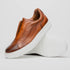 Zelli Spettacolare Pebble Grain Slip-On Sneaker in Cognac