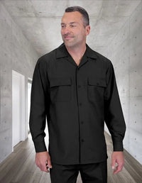 Statement Men's 2 Piece 100% Wool Walking Suit - Pleated Wide Leg Pants