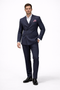 Boys Double Breasted Gangster Pinstripe Suit in Navy