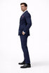 Boys Double Breasted Gangster Pinstripe Suit in Navy