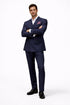 Boys Double Breasted Gangster Pinstripe Suit in Navy