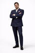 Boys Double Breasted Gangster Pinstripe Suit in Navy