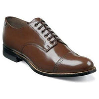 Stacy Adams Biscuit Shoes Classic Cap Toe Madison 00012-02 Brown