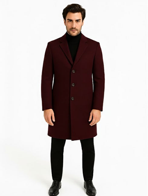 Statement Burgundy Overcoat
