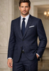 Statement Mens Modern Fit 2 Piece 100% Super 200s Wool Suit – Single Breasted Notch Lapel Jacket