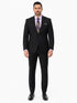 Statement Mens Modern Fit 2 Piece 100% Super 200s Wool Suit – Solid Colors, Notch Lapel Jacket