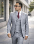 Statement Mens Modern Fit 3 Piece 100% Super 200s Wool Suit – Various Patterns, Double Breasted Vest