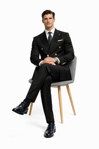 Statement Men's Outlet 100% Wool 2 Piece Suit - Wide Peak Lapel
