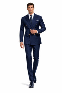 Statement Men's Outlet 100% Wool 2 Piece Suit - Wide Peak Lapel