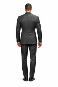 Statement Men's Outlet 100% Wool 2 Piece Suit - Wide Peak Lapel