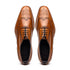 Zelli Stephano Wingtip Oxfords with Brogue Detailing in Camel