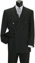 Mens Steve Harvey Brand Suit Double Breasted in Color Black Modern Fit