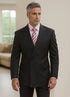Mens Steve Harvey Brand Suit Double Breasted in Color Black Modern Fit