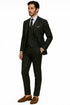 Mens 2 button Gangster Pinstripe Suit
