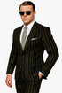 Mens 2 button Gangster Pinstripe Suit