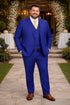 Mens Mantoni French Blue Suit – Stylish Blue Suit for Wedding, Business and Formal Wear