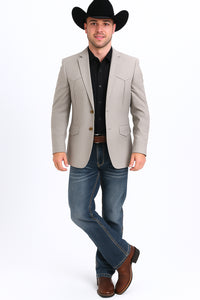 Western Blazer - Saco Para Hombre - Mens Double Button Western Beige Blazer