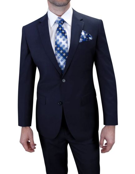 Statement Men's 2 Piece 100% Wool Modern Fit Suit - Solid Colors