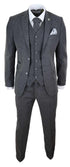 Classic Grey Wool Suit for Men – Sharp Tailored Formal Ensemble