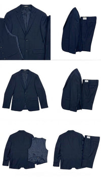West End 9-1012V121 3PCS Ultra Slim Fit Suit Med night Blue