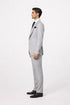 Suits With Baggy Pleated Pants - Wide Leg Pants 100% Wool - Classic Fit in Grey One Button 3 Piece Suit by Rossiman