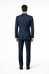 Suits With Baggy Pleated Pants - Wide Leg Pants 100% Wool - Classic Fit in Navy Single Breast Lapel by Rossiman
