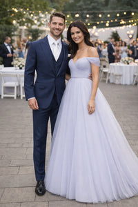 Suits With Baggy Pleated Pants - Wide Leg Pants 100% Wool - Classic Fit in Navy Single Breast Lapel by Rossiman