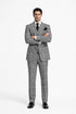 Suits With Baggy Pleated Pants - Wide Leg Pants 100% Wool - Classic Fit in One Button 3 Piece Suit by Rossiman