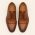 Mens Mezlan Republic Calfskin Cap Toe Blucher Dress Shoe in Tan