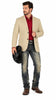 Men's Suede Cowboy Blazer Ultra Slim Fit LAM-511 in Color Pearl