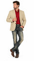 Men's Suede Cowboy Blazer Ultra Slim Fit LAM-511 in Color Pearl