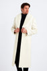 Mens Ivory full length wool overcoat -Full length Mens Topcoat - Full length coat Jacket
