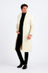 Mens Ivory full length wool overcoat -Full length Mens Topcoat - Full length coat Jacket