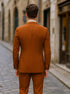 Terracotta Orange Skinny Fit Suit for Men – Tazzio Modern Pinstripe Design