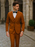 Terracotta Orange Skinny Fit Suit for Men – Tazzio Modern Pinstripe Design
