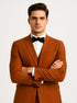 Terracotta Orange Skinny Fit Suit for Men – Tazzio Modern Pinstripe Design