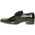 Bravo Mens Classic Bicycle Square Pointy Toe Patent Tuxedo Shoe in Black