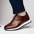 Zelli Testo Burnished Italian Calfskin Dress Sneakers in Brown