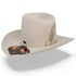 Texana Carin Leon Oficial Color Hueso con Pluma de Plata