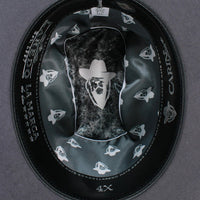 Texana Carin Leon Oficial Gris Oxford con Pluma de Plata