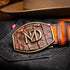 Marco Di Milano Texas Belt: Aged Brown Leather Luxury Shoe
