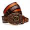 Marco Di Milano Texas Belt: Aged Brown Leather Luxury Shoe