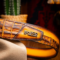 Marco Di Milano Texas Belt - Mustard Brown Leather Loafers